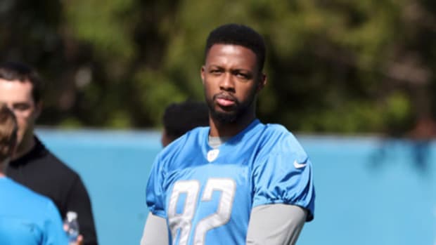 Detroit Lions tight end James Mitchell